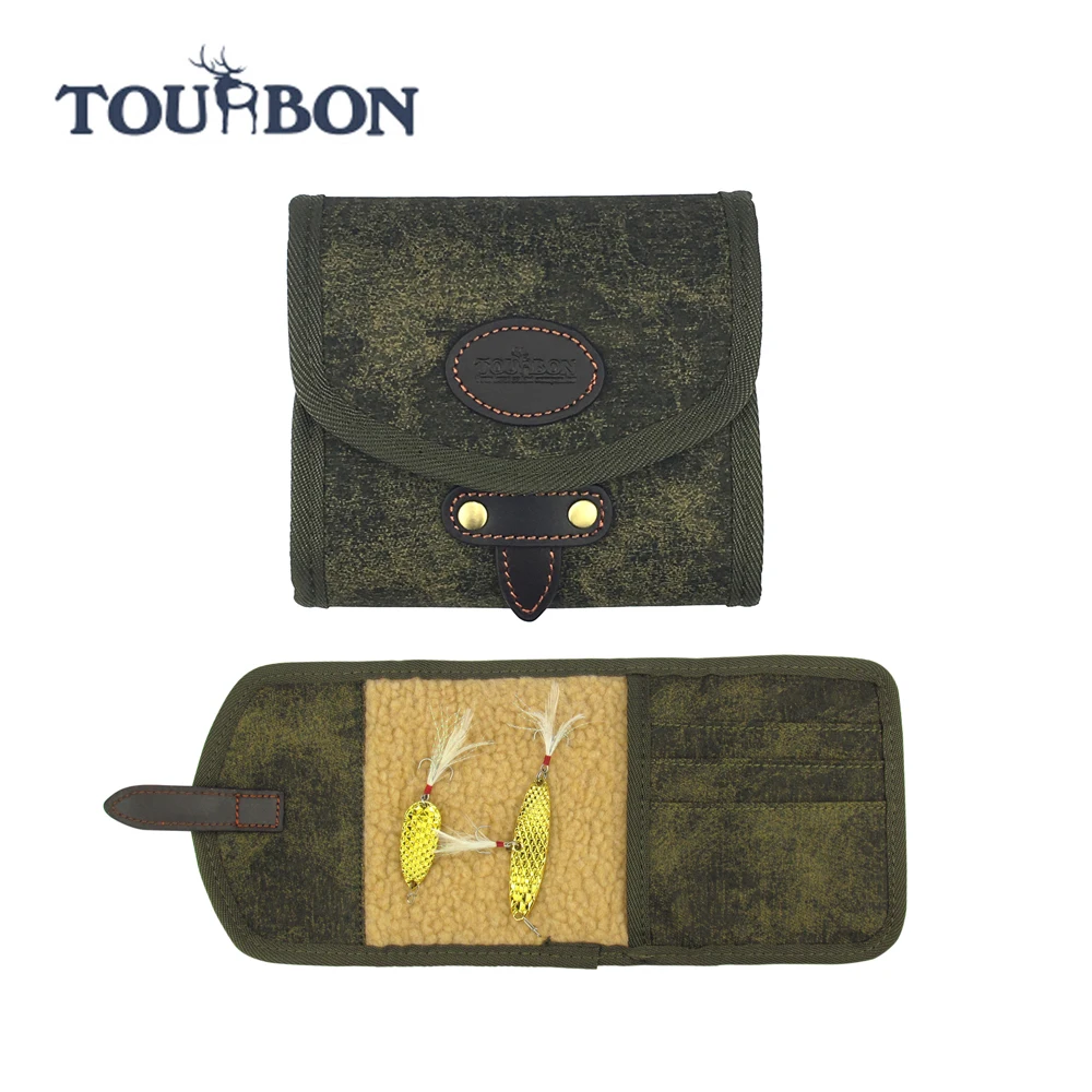 2019 Tourbon New Design Durable Vintage Green Fishing Fly Wallet Small Pouch Canvas Leather Storage Case for Fishing Wholesale
2019 Tourbon New Design Durable Vintage Green Fishing Fly Wallet Small Pouch Canvas Leather Storage Case for Fishing Wholesale