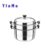 201 stainless steel steamer 5pcs set with a steamer pot and 2 pcs steamer mirror polishing