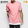 Wholesale Custom Cotton Double Layered Men's Ripped T Shirt