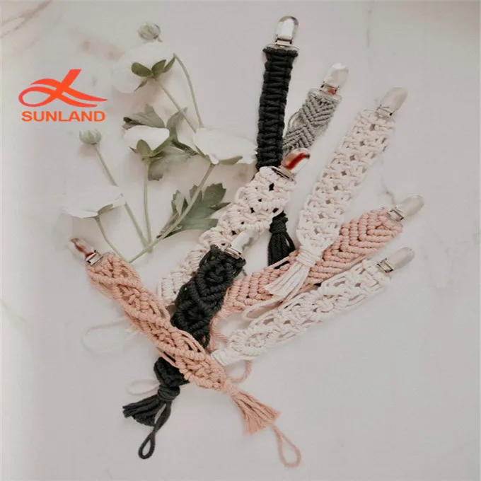 W1744 Baby Dummy Chain Newborn Macrame Pacifier Clip
W1744 Baby Dummy Chain Newborn Macrame Pacifier Clip