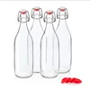 China supplier Swing Top Glass Bottles 32oz / 1 Litre Glass Bottles With Stopper Caps Clear