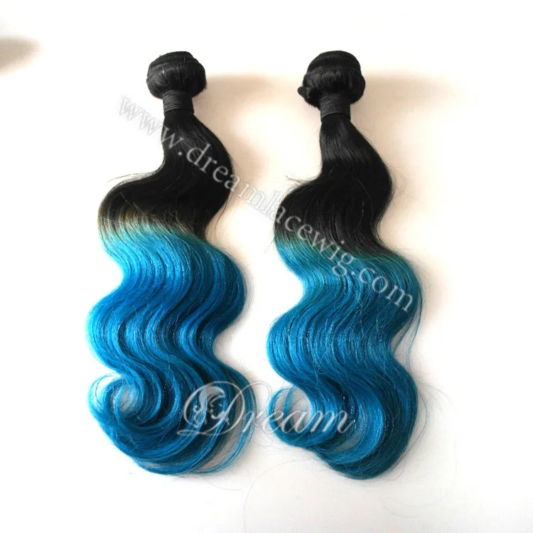 blue ombre human hair extensions