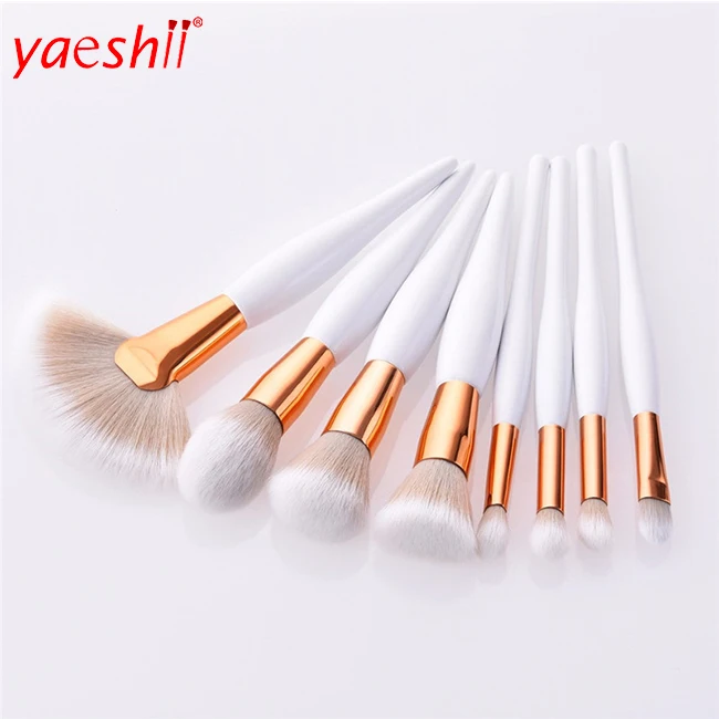 Yaeshii Top Quality 8pcs White Gold Cosmetic Makeup Brushes Set, White gold color or customized
Yaeshii Top Quality 8pcs White Gold Cosmetic Makeup Brushes Set, White gold color or customized