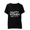 China Supplier black T-shirt with short sleeves apparel distressed detail women custom t-shirt