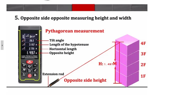 2016 New Rechargeable 70m 229ft Infrared Laser Distance Meter