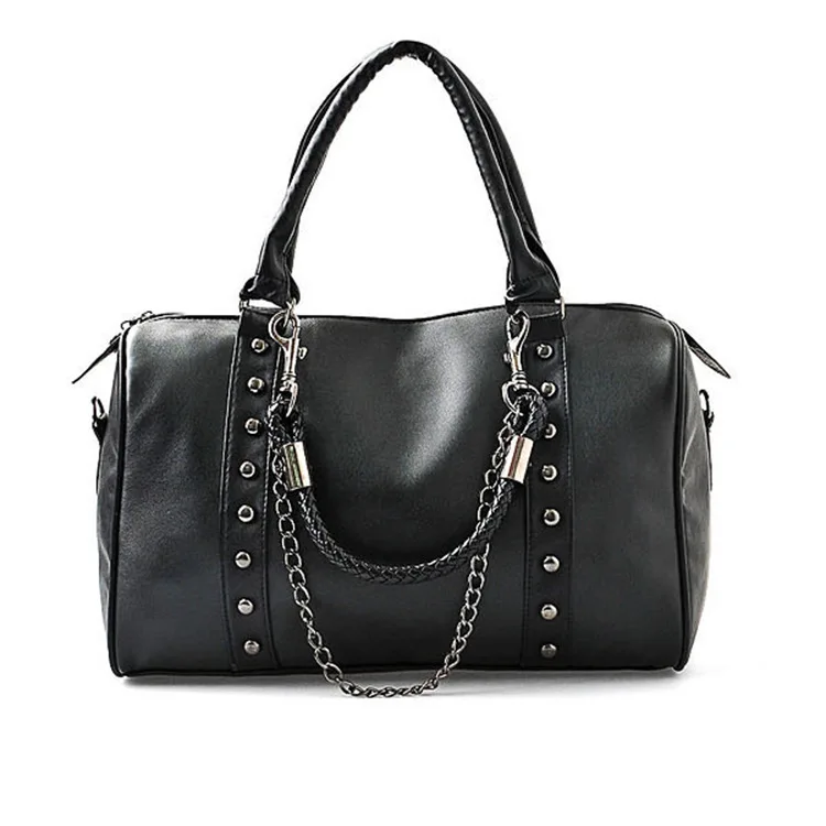 Messenger Bags Bolsa Feminina Woman Big PU Casual Crossbody Bags For Women Black Handbags Package Female Rivet Shoulder Bag