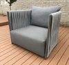 Dubai hot sales outdoor sofa rope outdoor furniture waterproof pool furniture outdoor patio chair plastic rope garden sofa