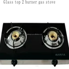 2 Burner Tempered Glass Table Tops Gas Stove/gas hob