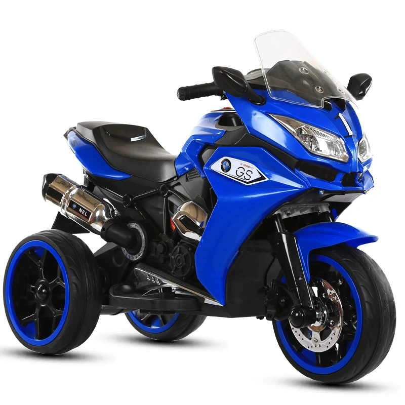 moto bleu jouet