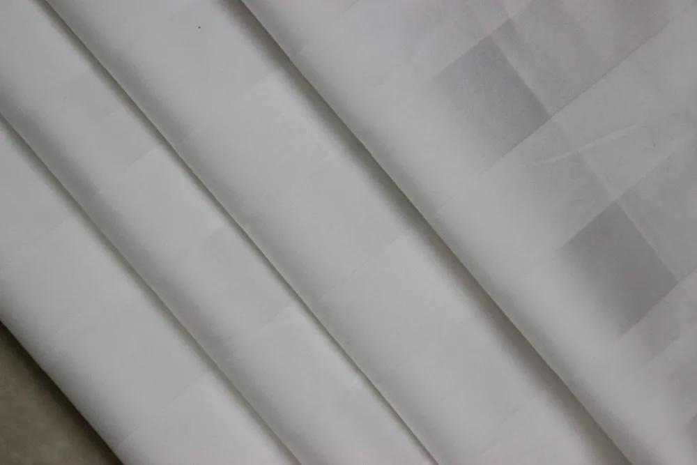 satin stripe hotel or hospital bed sheet fabric