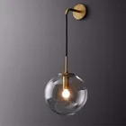 hotel living room bedroom loft indoor led nordic glass wall lamp