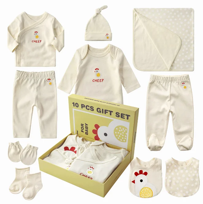 newborn baby gift set 100 cotton bear prints 10 pcs clothing set