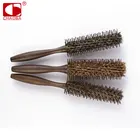 Professional cherry wood boar bristles curly hair combs brush sets