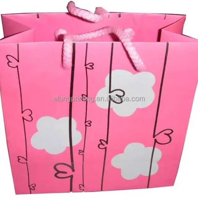 seller super quality printed pink shopping or gift kraft paper