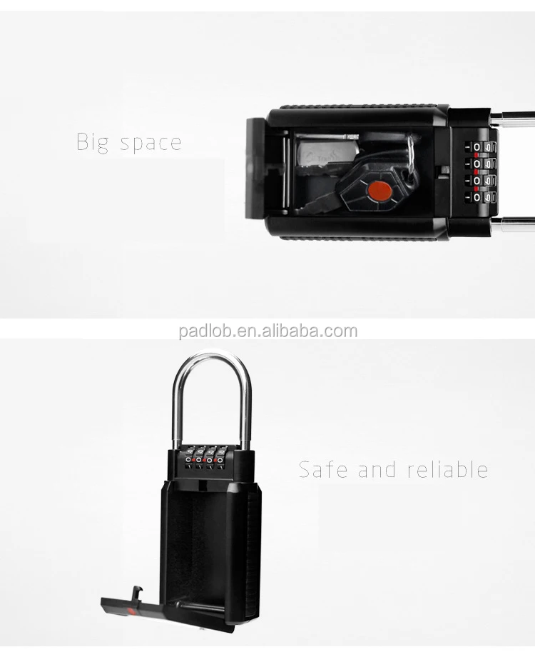 Newest High Quality 4digit Shackle Mounted Secure And Reliable Combination Car Dealer Key Safe