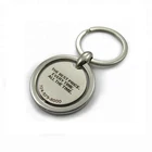 Gift center key chain engraving key chain plating shiny silver key chain