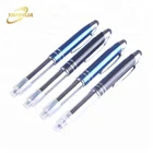 Luxury business gift custom printing logo stylus ballpoint metal pen with flashlight