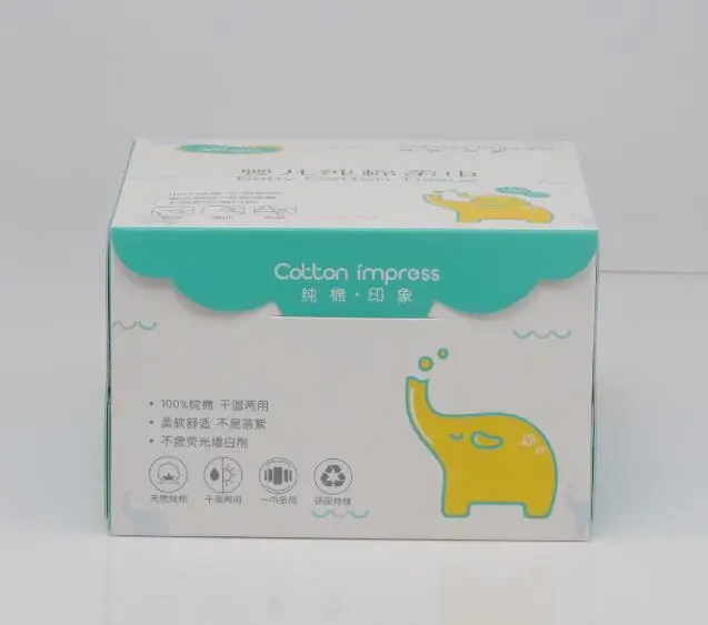 OEM Cotton Tissue Soft Touch Dry Baby Wipes 100pcs Wholesale Price Household Face Hand Nappy Area ODM OEM Daily Life