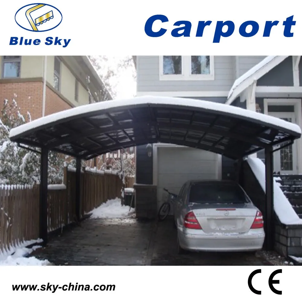 Polycarbonate and aluminum double carport shed lightweight electric scooter