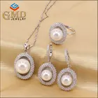New product wholesale luxury freshwater pearl costume jewelry bridal set