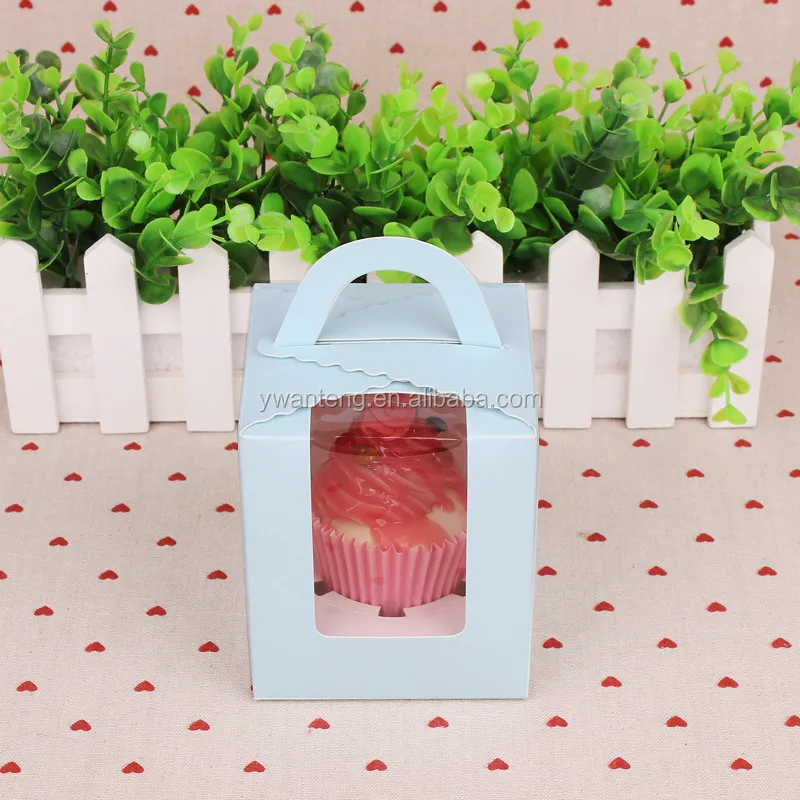 Customized Pure Color Cardboard Small Paper Window Box Packaging Box For Cake