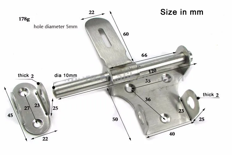 12190 door latch size