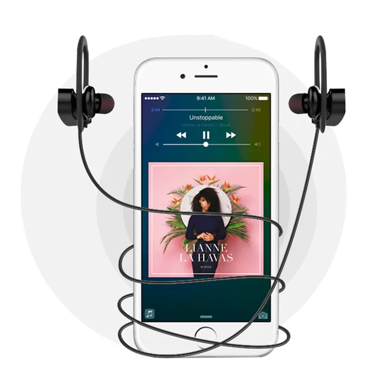 U8 Bluetooth 4.1 Sport Earphone Handfree Wireless Bluetooth Headset Earphones with Mic Sports Ear-hook Bluetooth Earphone - ANKUX.COM