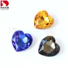 DZ-3005B all color can mix Heart shape Rhinestone Stones foil back gem for Women jewelry
