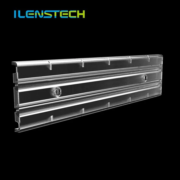 Tir linear led lens optics low profile linear lens design for shelf lighting