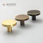 Maxery Antique Black Round Brass Door Handle Cabinet knob Wardrobe handles and knobs Drawer pulls