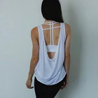 卸売ランニング女性ワークアウトタンクトップ、カスタム女性スポーツタンクトップジム、プリントタンクトップ