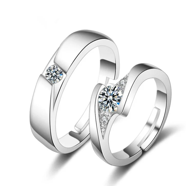 Wholesale Hot Korea Fashion Classic Simple Love Crystal Diamond Zircon Engagement Jewelry Wedding Couple Rings
Wholesale Hot Korea Fashion Classic Simple Love Crystal Diamond Zircon Engagement Jewelry Wedding Couple Rings