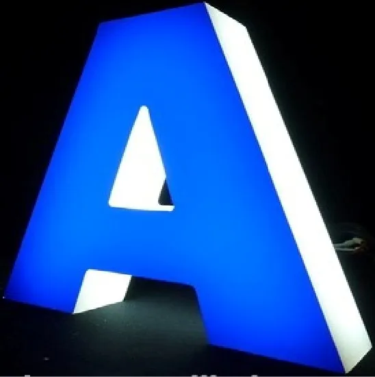 Spray paint stainless 3d sign steel wooden color fashion led backlit channel letter sign
