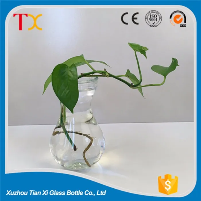 400ml wide mouth clear glass vase