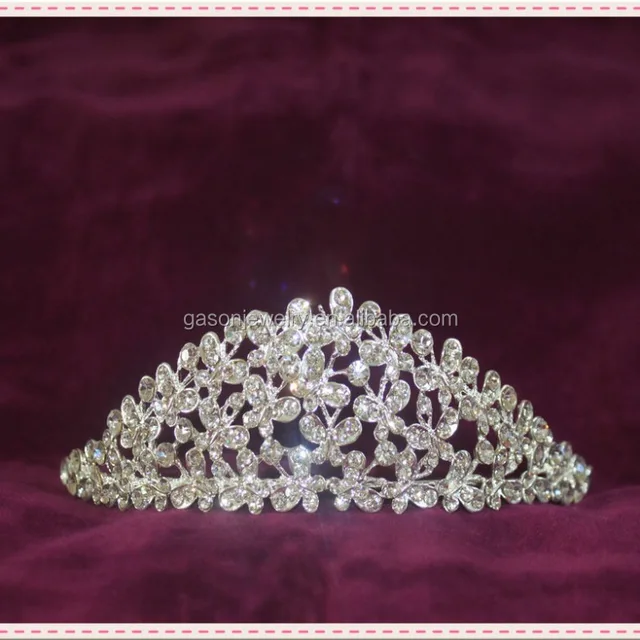 elegant sparkling crystal bridal wedding crown decorative tiaras