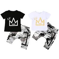 Children Baby Boy Clothes Streetwear Summer Children Letter Boy Short Sleeve Tops + Camo Pants 2 Pieces Cotton Clothing set
Children Baby Boy Clothes Streetwear Summer Children Letter Boy Short Sleeve Tops + Camo Pants 2 Pieces Cotton Clothing set