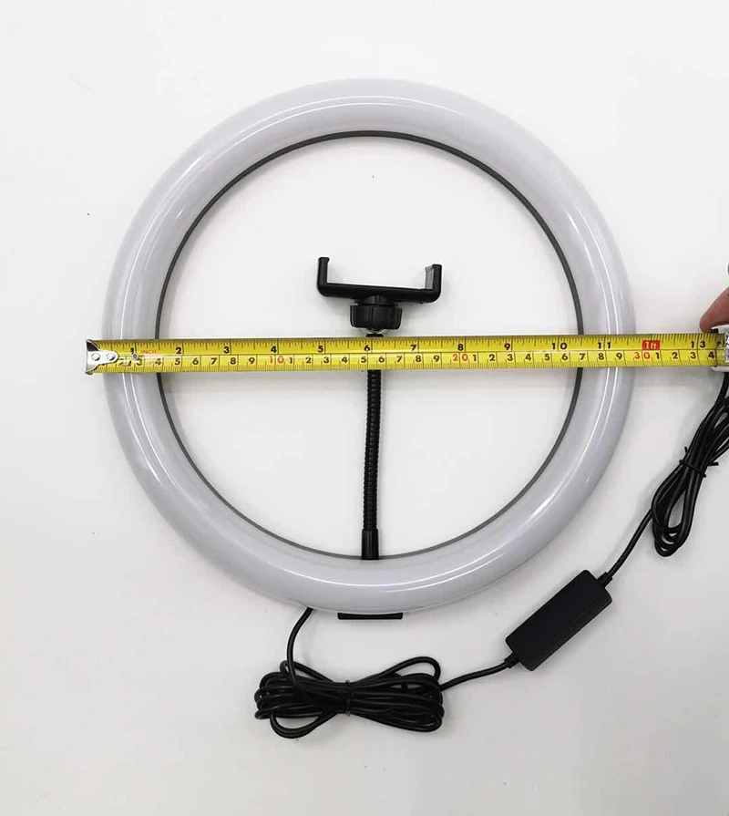 12'' Inch 30cm Diameter LED Dimmable Ring Light With Phone Clip Holder For Makeup Live Streaming Studio YouTube Video, Three color temperature
12'' Inch 30cm Diameter LED Dimmable Ring Light With Phone Clip Holder For Makeup Live Streaming Studio YouTube Video, Three color temperature