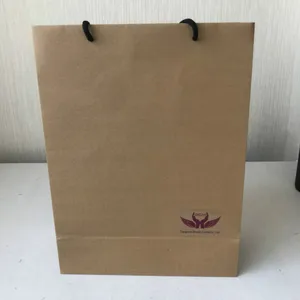 sell custom cheap handmade brown kraft paper tote bag wholesale