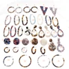 Fashionable classic plain ear rings acrylic ring acetate hoop earrings