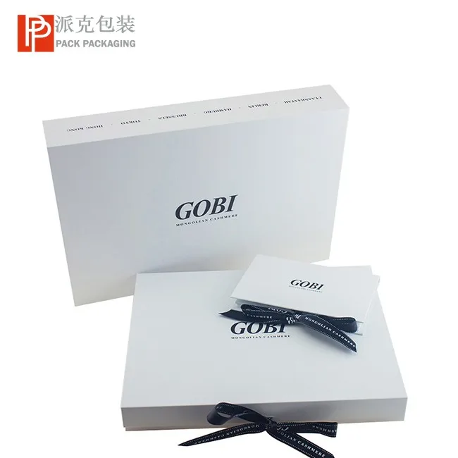 paper christmas square packaging printing gift boxes with ribbon