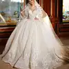 Puffy Pleating Empire Sweetheart Backless Elegant Wedding Dress Ball Gown Bridal Lace