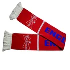 Custom Made Long Jacquard Knit England Football Fans Muffler Scarf with Fringes