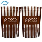 Resealable matte laminated mylar bag zip lock stand up pouch popcorn clear plastic bag packaging made in China