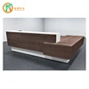 IDM-RC001 Foshan Factory Supply Simple Wooden Marble Hotel Reception Counter For Sale