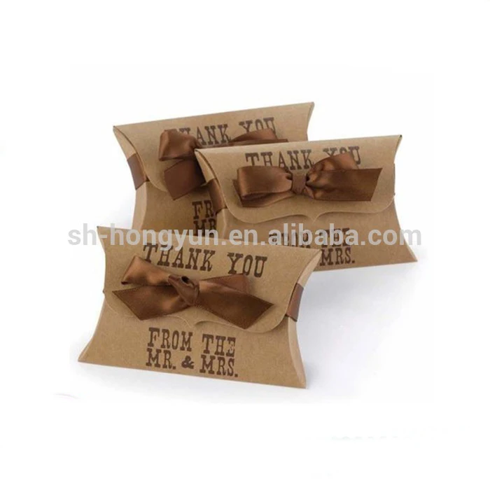 kraft made paper christmas gift packaging box with ribbon