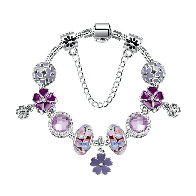 R.GEM. Hot Selling Purple Color Flower Shape Pendant Diamond Charm Bracelet for Women
R.GEM. Hot Selling Purple Color Flower Shape Pendant Diamond Charm Bracelet for Women