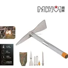 Portable Outdoor rescue multi tool folding army shovel with fire sticker and compass
