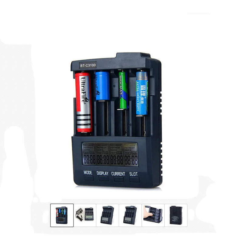 Opus BT-C3100 V2.2 Digital Intelligent 4 Slots LCD Battery Charger with Over Voltage,Short-Circuit, Over-Charging Protected, Black
Opus BT-C3100 V2.2 Digital Intelligent 4 Slots LCD Battery Charger with Over Voltage,Short-Circuit, Over-Charging Protected, Black