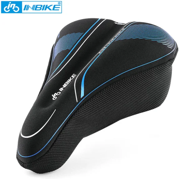 INBIKE Bike Saddle Cover MTB Bicycle Seat Cushion Memory Foam 2 Modes Lycra & Mesh Fabric Bike Accessories