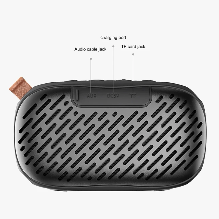 ipipoo YP-6 Outdoor Waterproof IPX45 Hand-held Wireless Bluetooth Speaker, Support Hands-free & FM & TF Card & AUX - ANKUX.COM